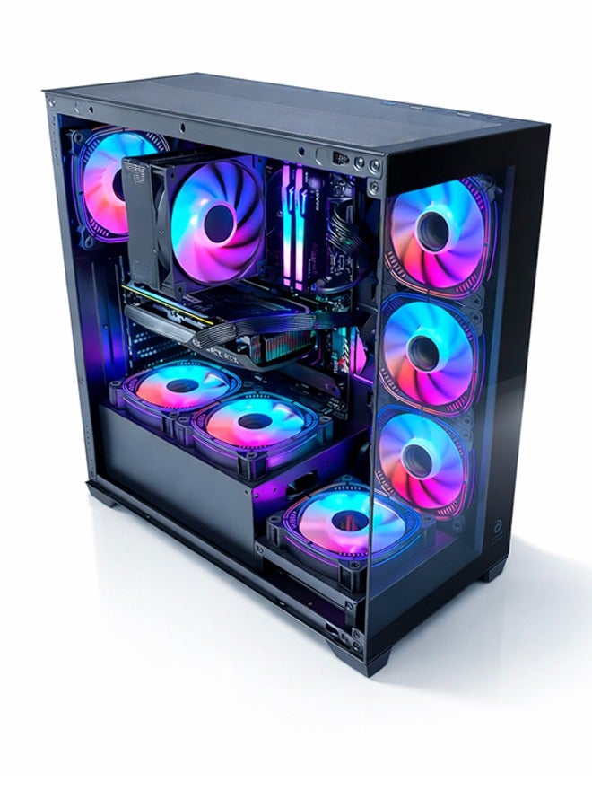 Game Sekret كمبيوتر ألعاب Apex - معالج AMD Ryzen 5-5600G بسرعة 3.9 جيجاهرتز | وحدة معالجة رسوميات XFX RX 6650XT سعة 8 جيجابايت | ذاكرة وصول عشوائي DDR4 سعة 16 جيجابايت | قرص SSD سعة 500 جيجابايت | قرص ثابت سعة 1 تيرابايت | نظام التشغيل Windows 11 pro | مبرد سائل مقاس 240 مم | كمبيوتر مكتبي (أسود) - Image 4